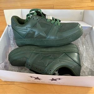 BAPE size 8 mens / 26 Japan all green bape sta sneakers